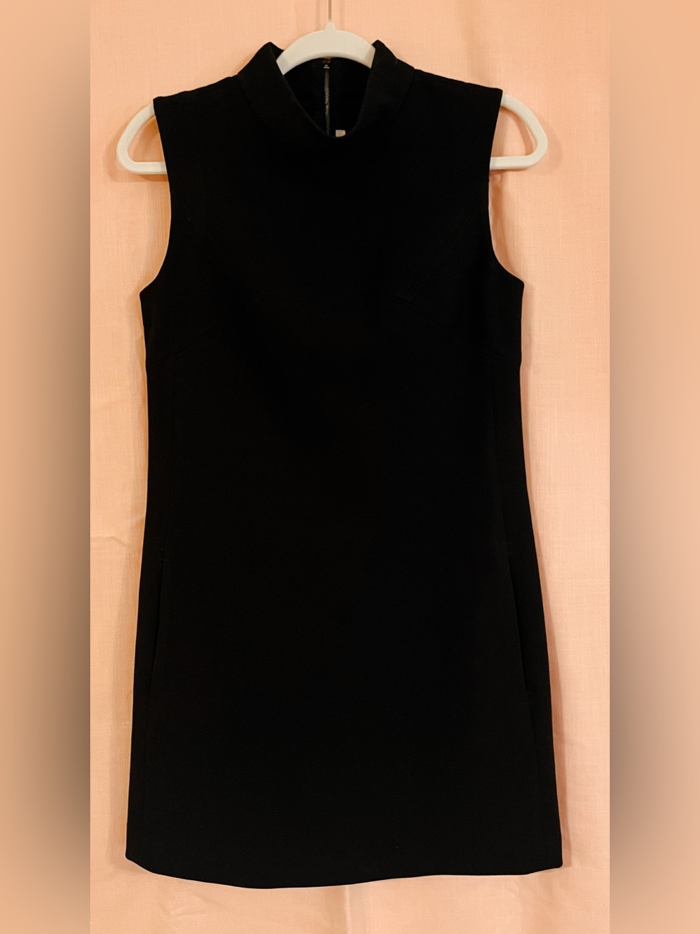 RACHEL Rachel Roy Black Sleeveless High Neck Sheath Dress